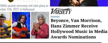 Гитарист Роман Мирошниченко наряду с Хансом Циммером, Beyonce, Van Morrsion - среди номинантов Hollywood Music In Media Awards!